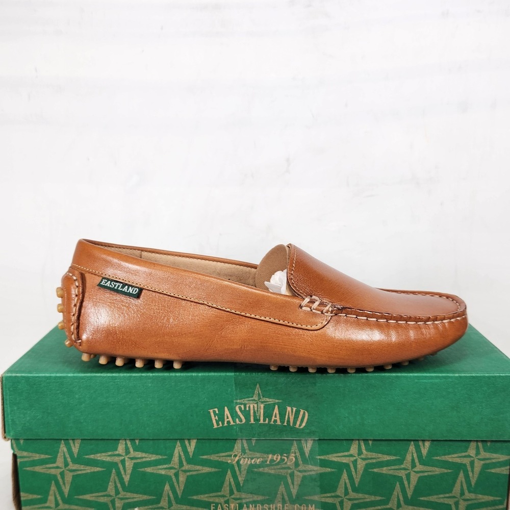 Eastland Biscayne Driving Loafers Women Size 6.5 Camel Leather Slip On Shoes